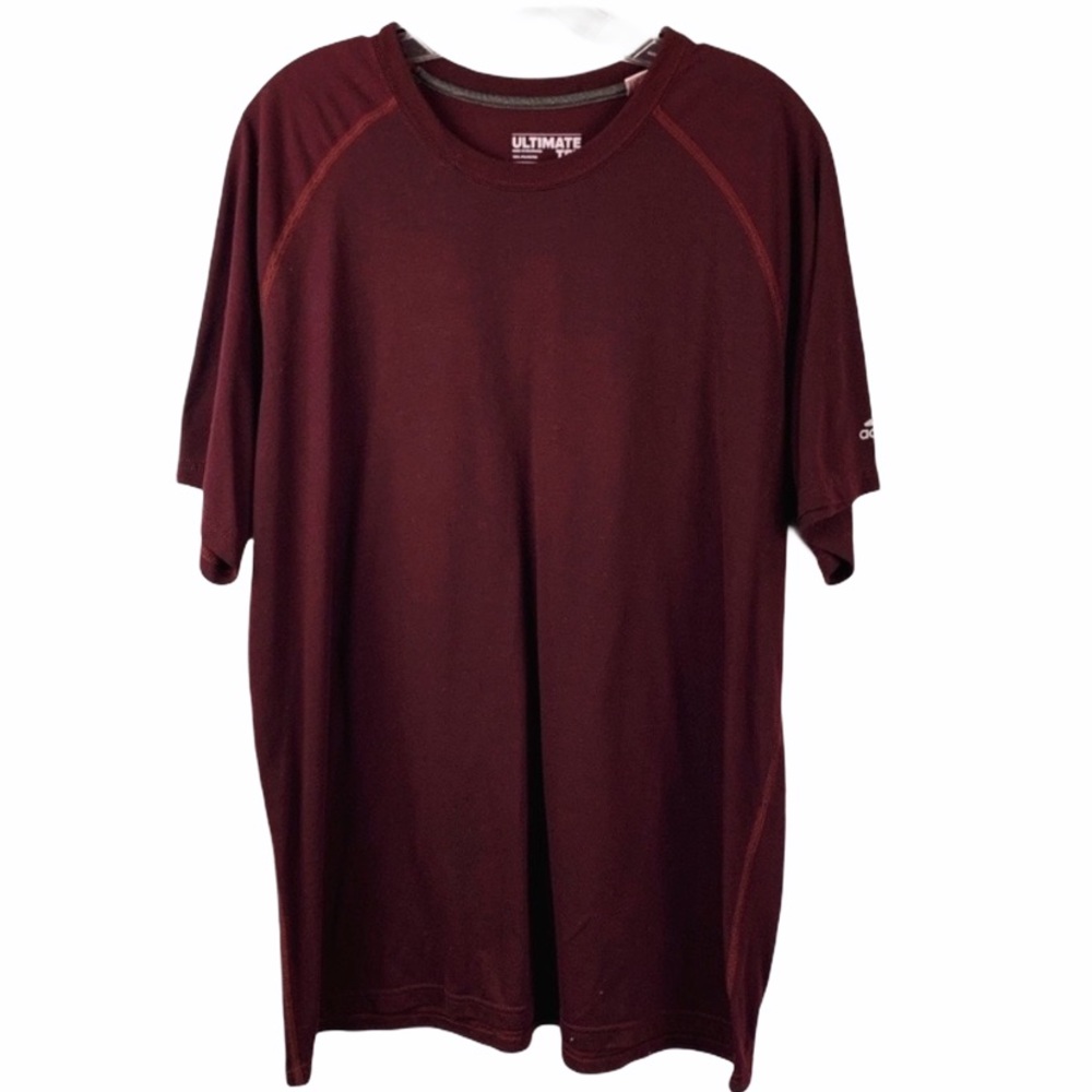 Adidas Ultimate Crew Neck Shirt Burgandy Size 2X